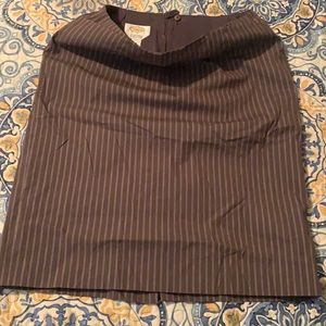 Women’s brown striped a line shirt Size 10